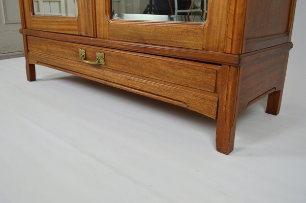 Art Nouveau Clematis Bedroom Set in Mahogany by Mathieu Gallerey, Set of 3-XNH-953875