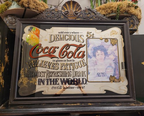 Art Nouveau Coca-Cola Mirror Poster, France, 1960s-NUC-1736848