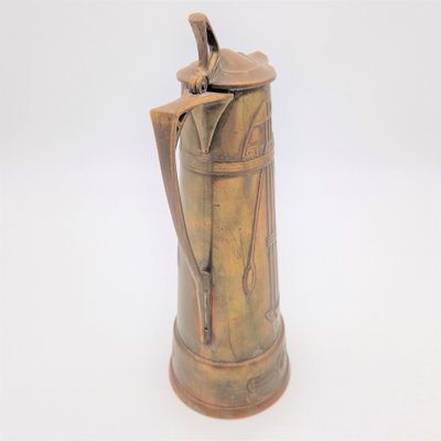 Art Nouveau Copper Can by Carl Deffner Esslingen. 1900s-WK-1750445