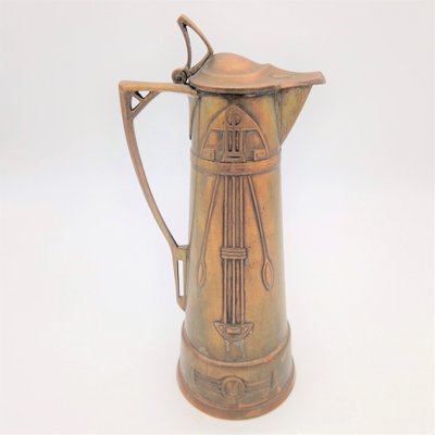 Art Nouveau Copper Can by Carl Deffner Esslingen. 1900s-WK-1750445