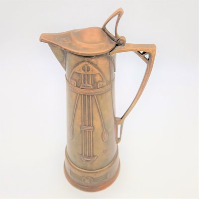 Art Nouveau Copper Can by Carl Deffner Esslingen. 1900s-WK-1750445