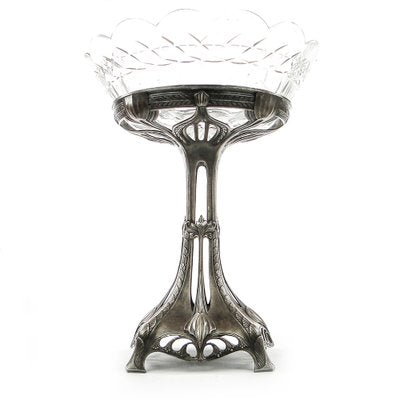 Art Nouveau Crystal Bowl on Stand from WMF, 1890s-BKO-1799032