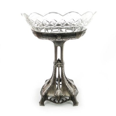 Art Nouveau Crystal Bowl on Stand from WMF, 1890s-BKO-1799032