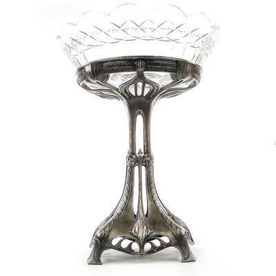 Art Nouveau Crystal Bowl on Stand from WMF, 1890s-BKO-1799032