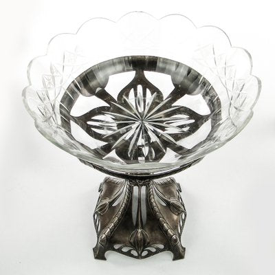 Art Nouveau Crystal Bowl on Stand from WMF, 1890s-BKO-1799032