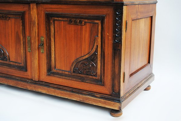 Art Nouveau Dressing Table with Mirror in Walnut, Czech, 1910-WHY-1778023