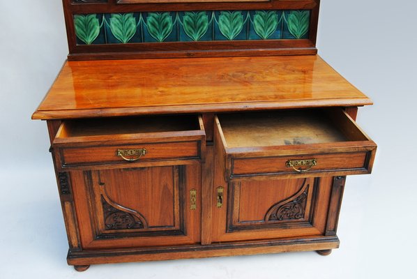 Art Nouveau Dressing Table with Mirror in Walnut, Czech, 1910-WHY-1778023