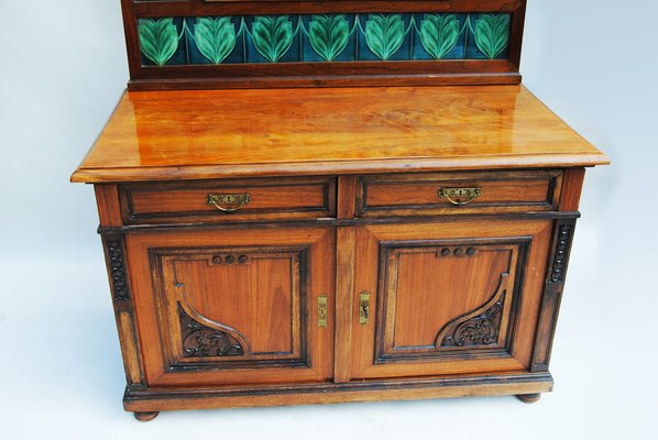 Art Nouveau Dressing Table with Mirror in Walnut, Czech, 1910-WHY-1778023