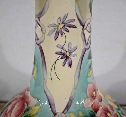 Art Nouveau Earthenware Vase from Longchamp, 1890s / 1900s-RVK-1378174