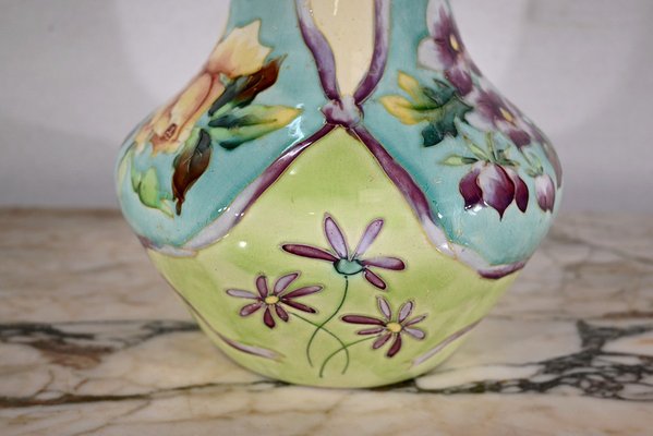 Art Nouveau Earthenware Vase from Longchamp, 1890s / 1900s-RVK-1378174