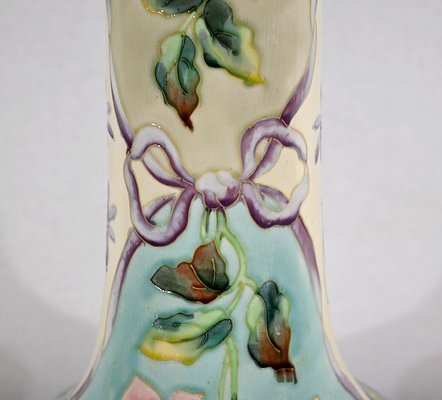 Art Nouveau Earthenware Vase from Longchamp, 1890s / 1900s-RVK-1378174