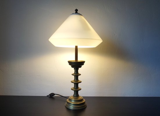 Art Nouveau Empire Brass Table Lamp, 1890s-HUW-1787855