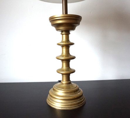 Art Nouveau Empire Brass Table Lamp, 1890s-HUW-1787855