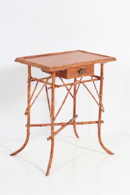 Art Nouveau Faux Bamboo Tea Table, 1900s-MY-1132917