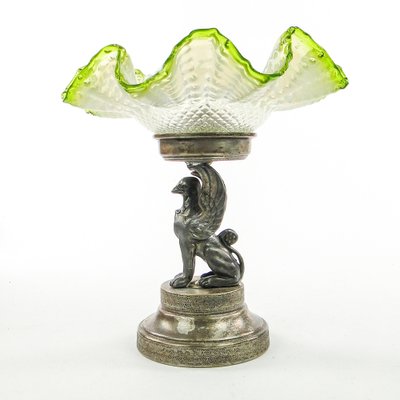 Art Nouveau Figurative Bowl on Stand from Plewkiewicz, 1890s-BKO-1799033