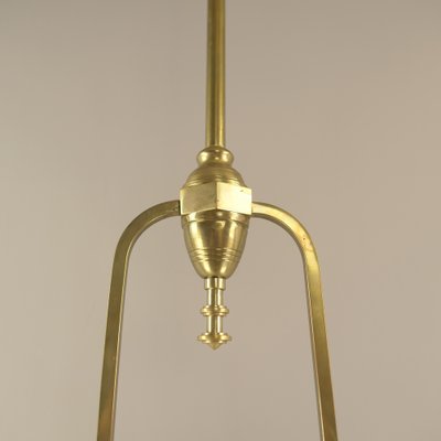 Art Nouveau Floral Brass Lamp, France, 1919-KDB-1756355