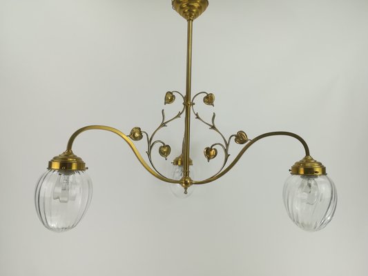 Art Nouveau Floral Chandelier, 1920s-KDB-1416921