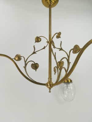 Art Nouveau Floral Chandelier, 1920s-KDB-1416921