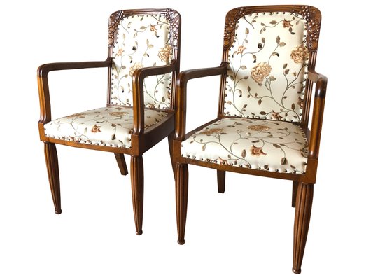 Art Nouveau French Armchairs, 1910s, Set of 2-MTX-675632