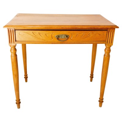 Art Nouveau French Beech Writing Table, 1900s-RIU-1420996