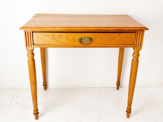 Art Nouveau French Beech Writing Table, 1900s-RIU-1420996