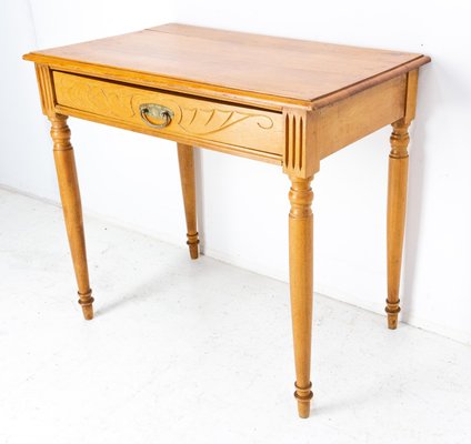 Art Nouveau French Beech Writing Table, 1900s-RIU-1420996