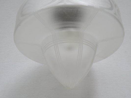 Art Nouveau Frosted Glass Ceiling Lamp-EY-1010187