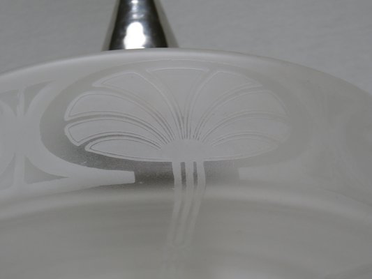 Art Nouveau Frosted Glass Ceiling Lamp-EY-1010187