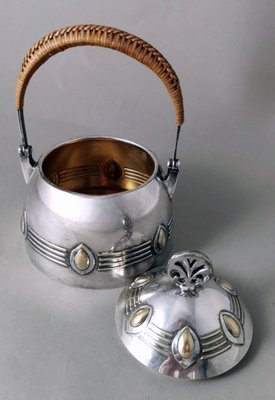 Art Nouveau German Silver-Plated Metal Sugar Bowl from WMF, 1906-QRS-1719148