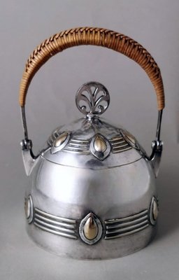 Art Nouveau German Silver-Plated Metal Sugar Bowl from WMF, 1906-QRS-1719148