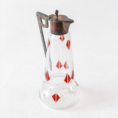 Art Nouveau Glass Carafe, 1910s-FSD-1170200