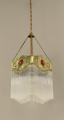 Art Nouveau Glass Rod Hanging Light, 1890s-KDB-1804105