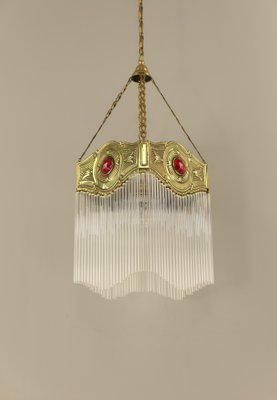 Art Nouveau Glass Rod Hanging Light, 1890s-KDB-1804105