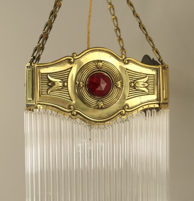 Art Nouveau Glass Rod Hanging Light, 1890s-KDB-1804105