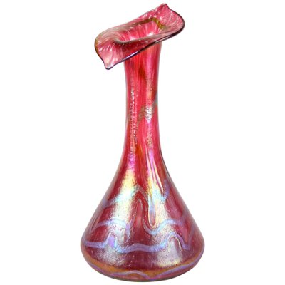 Art Nouveau Glass Vase Jack in the Pulpit by Fritz Heckert, Bohemia, 1901-TQA-1321964