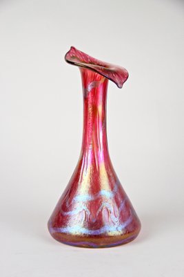 Art Nouveau Glass Vase Jack in the Pulpit by Fritz Heckert, Bohemia, 1901-TQA-1321964