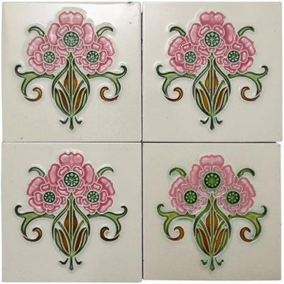 Art Nouveau Glazed Relief Tile from Gilliot, 1920s-VDW-950154