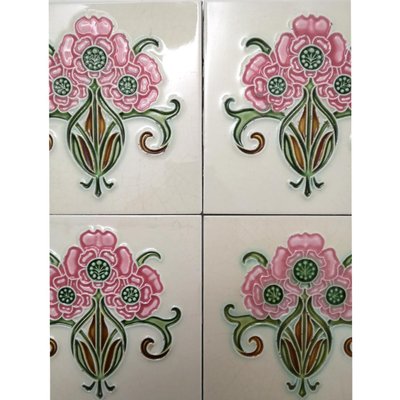 Art Nouveau Glazed Relief Tile from Gilliot, 1920s-VDW-950154