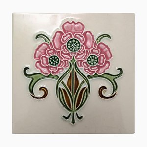 Art Nouveau Glazed Relief Tile from Gilliot, 1920s-VDW-950154