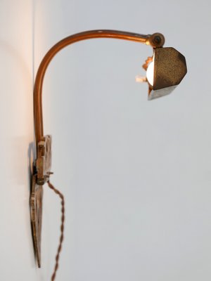 Art Nouveau Hammered Brass Sconce or Wall Lamp, Germany, 1900s-WPT-1725578