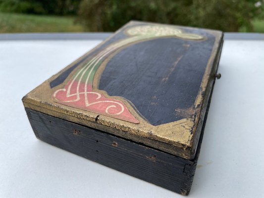 Art Nouveau Hand Painted Box, France, 1920s-UR-1315556