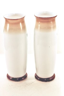 Art Nouveau Handmade Opaline Glass Vases, Set of 2-HYQ-1226158