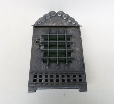 Art Nouveau Handmade Wrought Iron Mailbox-EY-912470