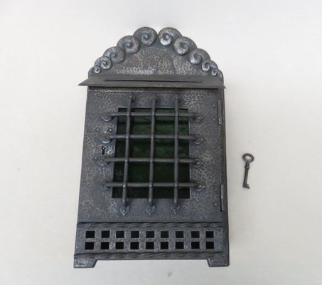 Art Nouveau Handmade Wrought Iron Mailbox-EY-912470