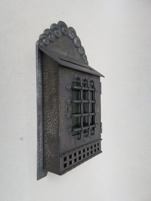 Art Nouveau Handmade Wrought Iron Mailbox-EY-912470