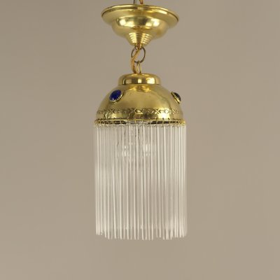 Art Nouveau Hanging Lamp with Glass Rods, France, 1910s-KDB-1811532