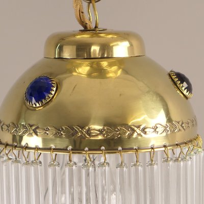 Art Nouveau Hanging Lamp with Glass Rods, France, 1910s-KDB-1811532