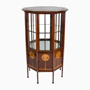 Art Nouveau Hexagonal Vitrine, 1900s-CXC-1154021