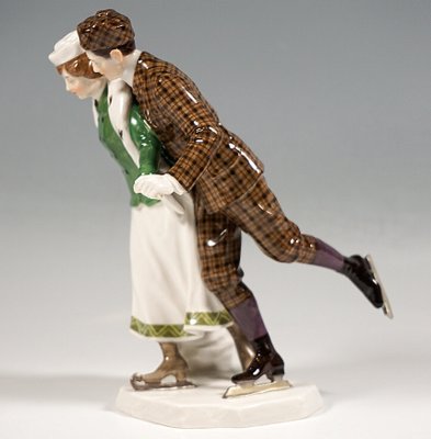 Art Nouveau Ice-Skater Figurine attributed to Alfred Koenig, Germany, 1910s-EMT-1784675