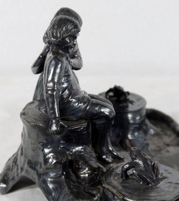 Art Nouveau Inkwell in Pewter, 1900-RVK-1166239